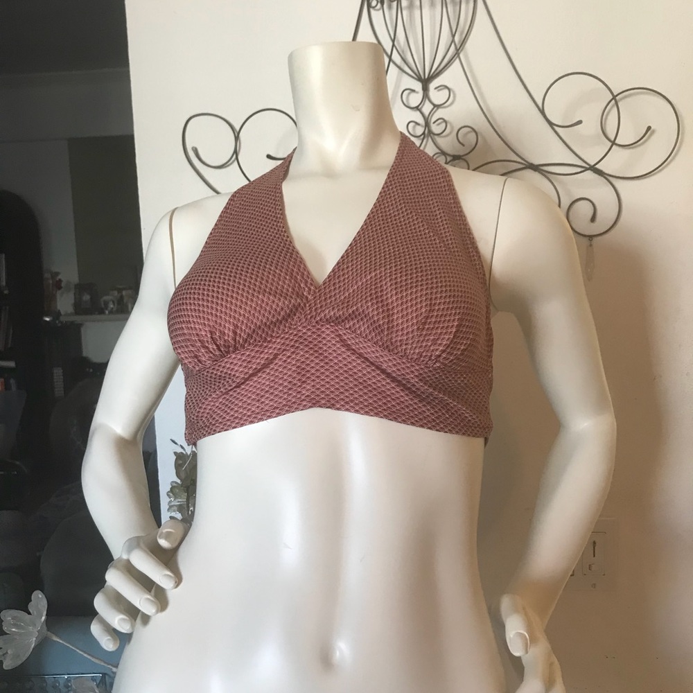 Vintage boho red halter top